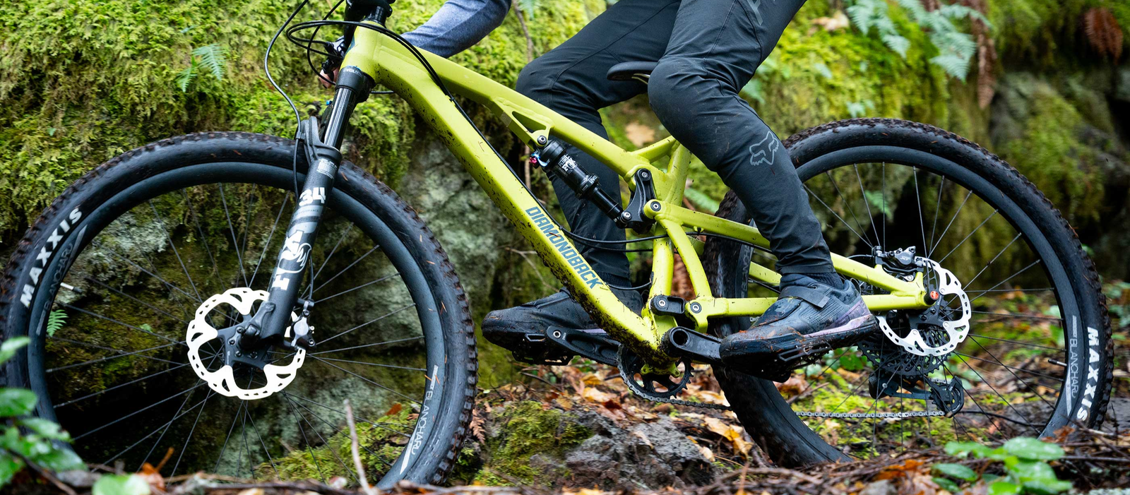 Diamondback rider on a mountain bike